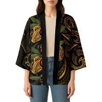 Hawaiian Mango Tribal Tattoo Kimono Gold Pacific Traditional Pattern LT9 - Polynesian Pride