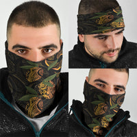 Hawaiian Mango Tribal Tattoo Neck Gaiter Gold Pacific Traditional Pattern LT9 - Polynesian Pride