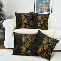Hawaiian Mango Tribal Tattoo Pillow Cover Gold Pacific Traditional Pattern LT9 - Polynesian Pride
