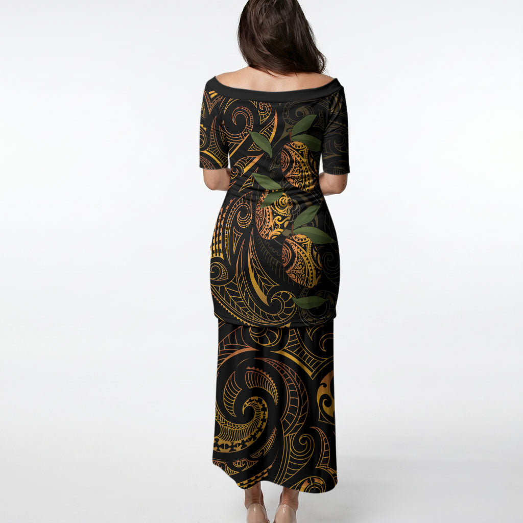 Hawaiian Mango Tribal Tattoo Puletasi Gold Pacific Traditional Pattern LT9 - Polynesian Pride