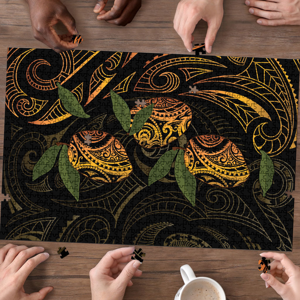 Hawaiian Mango Tribal Tattoo Puzzle Gold Pacific Traditional Pattern LT9 - Polynesian Pride