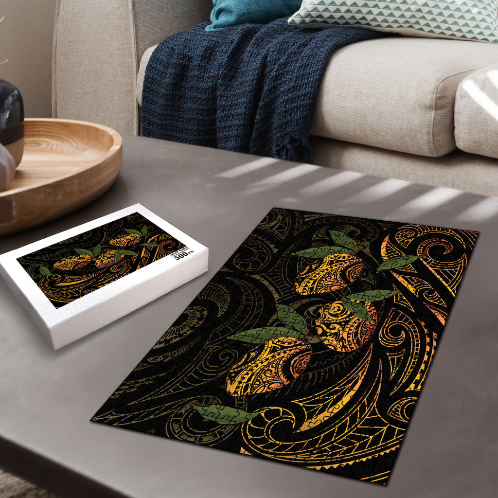 Hawaiian Mango Tribal Tattoo Puzzle Gold Pacific Traditional Pattern LT9 - Polynesian Pride