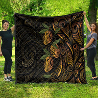 Hawaiian Mango Tribal Tattoo Quilt Gold Pacific Traditional Pattern LT9 - Polynesian Pride
