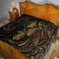 Hawaiian Mango Tribal Tattoo Quilt Gold Pacific Traditional Pattern LT9 - Polynesian Pride