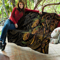 Hawaiian Mango Tribal Tattoo Quilt Gold Pacific Traditional Pattern LT9 - Polynesian Pride