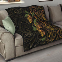 Hawaiian Mango Tribal Tattoo Quilt Gold Pacific Traditional Pattern LT9 - Polynesian Pride