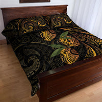 Hawaiian Mango Tribal Tattoo Quilt Bed Set Gold Pacific Traditional Pattern LT9 - Polynesian Pride
