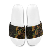 Hawaiian Mango Tribal Tattoo Slide Sandals Gold Pacific Traditional Pattern LT9 Gold - Polynesian Pride