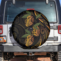 Hawaiian Mango Tribal Tattoo Spare Tire Cover Gold Pacific Traditional Pattern LT9 Gold - Polynesian Pride