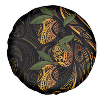 Hawaiian Mango Tribal Tattoo Spare Tire Cover Gold Pacific Traditional Pattern LT9 - Polynesian Pride