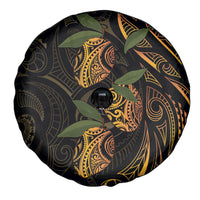 Hawaiian Mango Tribal Tattoo Spare Tire Cover Gold Pacific Traditional Pattern LT9 - Polynesian Pride
