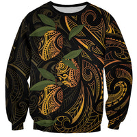 Hawaiian Mango Tribal Tattoo Sweatshirt Gold Pacific Traditional Pattern LT9 Unisex Gold - Polynesian Pride