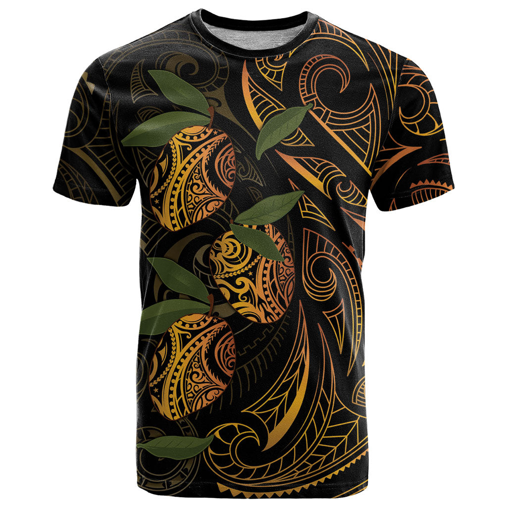 Hawaiian Mango Tribal Tattoo T Shirt Gold Pacific Traditional Pattern LT9 Gold - Polynesian Pride