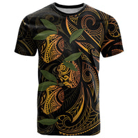 Hawaiian Mango Tribal Tattoo T Shirt Gold Pacific Traditional Pattern LT9 Gold - Polynesian Pride