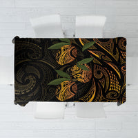 Hawaiian Mango Tribal Tattoo Tablecloth Gold Pacific Traditional Pattern LT9 Gold - Polynesian Pride