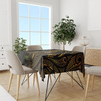 Hawaiian Mango Tribal Tattoo Tablecloth Gold Pacific Traditional Pattern LT9 - Polynesian Pride