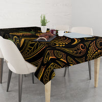 Hawaiian Mango Tribal Tattoo Tablecloth Gold Pacific Traditional Pattern LT9 - Polynesian Pride