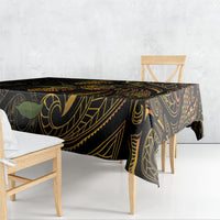 Hawaiian Mango Tribal Tattoo Tablecloth Gold Pacific Traditional Pattern LT9 - Polynesian Pride