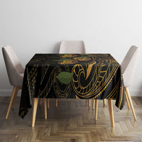 Hawaiian Mango Tribal Tattoo Tablecloth Gold Pacific Traditional Pattern LT9 - Polynesian Pride