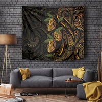 Hawaiian Mango Tribal Tattoo Tapestry Gold Pacific Traditional Pattern LT9 Gold - Polynesian Pride