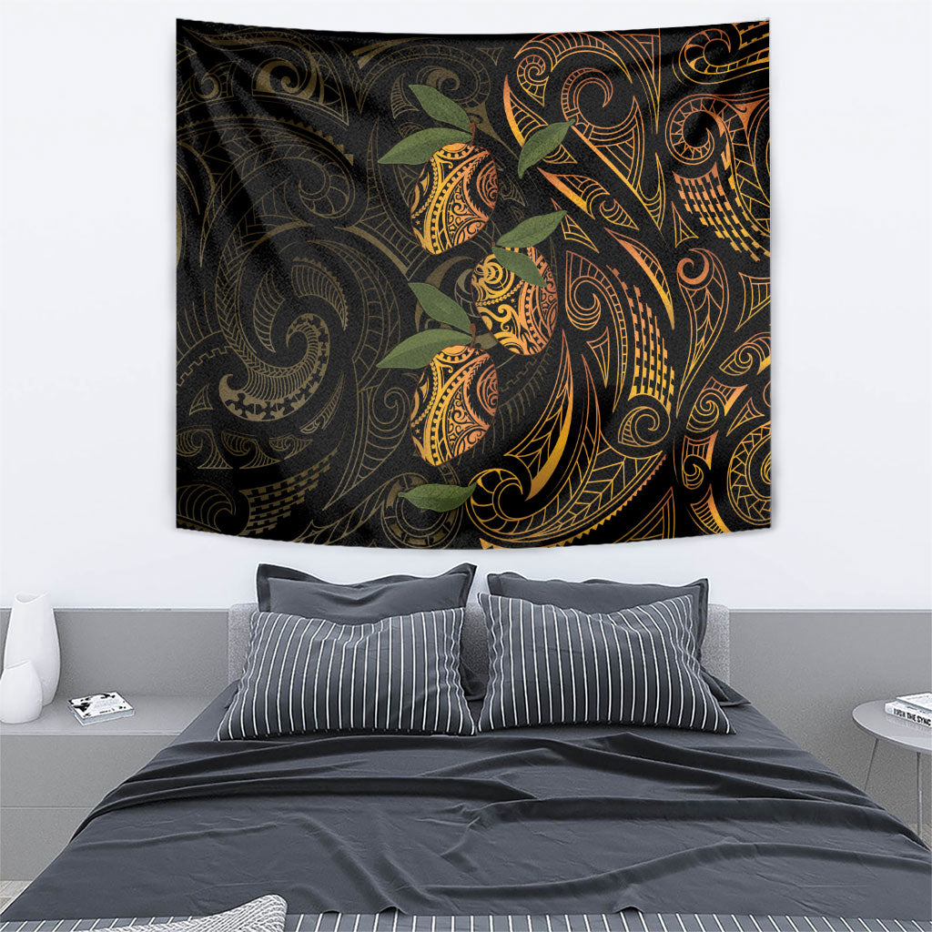 Hawaiian Mango Tribal Tattoo Tapestry Gold Pacific Traditional Pattern LT9 - Polynesian Pride