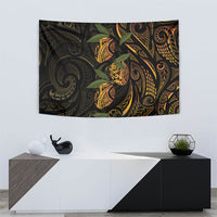 Hawaiian Mango Tribal Tattoo Tapestry Gold Pacific Traditional Pattern LT9 - Polynesian Pride