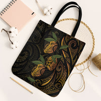 Hawaiian Mango Tribal Tattoo Tote Bag Gold Pacific Traditional Pattern LT9 Black Strap One Size Gold - Polynesian Pride