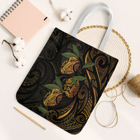 Hawaiian Mango Tribal Tattoo Tote Bag Gold Pacific Traditional Pattern LT9 White Strap One Size Gold - Polynesian Pride