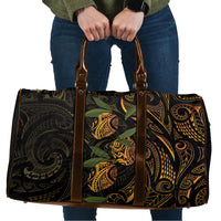 Hawaiian Mango Tribal Tattoo Travel Bag Gold Pacific Traditional Pattern LT9 Gold - Polynesian Pride