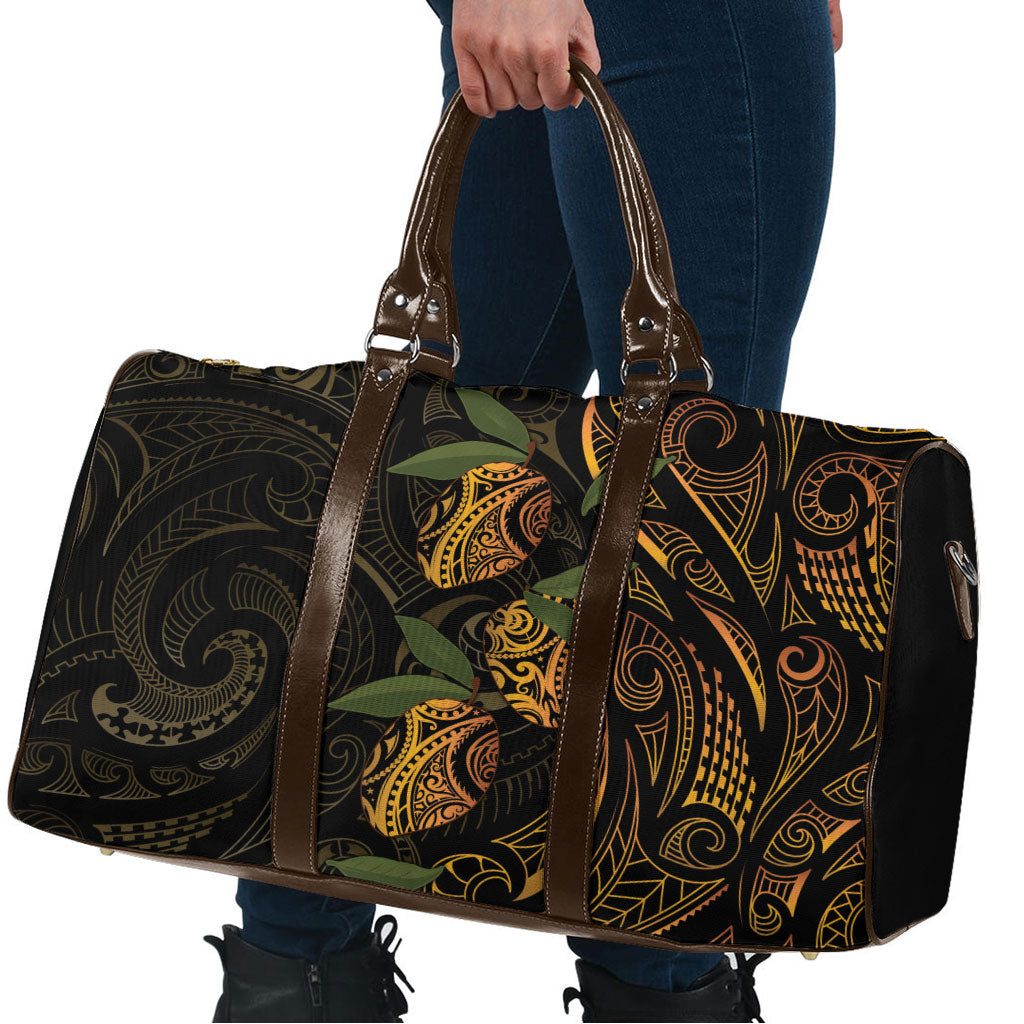 Hawaiian Mango Tribal Tattoo Travel Bag Gold Pacific Traditional Pattern LT9 - Polynesian Pride