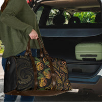 Hawaiian Mango Tribal Tattoo Travel Bag Gold Pacific Traditional Pattern LT9 - Polynesian Pride