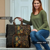 Hawaiian Mango Tribal Tattoo Travel Bag Gold Pacific Traditional Pattern LT9 - Polynesian Pride