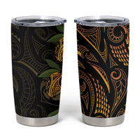 Hawaiian Mango Tribal Tattoo Tumbler Cup Gold Pacific Traditional Pattern LT9 Gold - Polynesian Pride