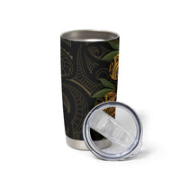 Hawaiian Mango Tribal Tattoo Tumbler Cup Gold Pacific Traditional Pattern LT9 - Polynesian Pride