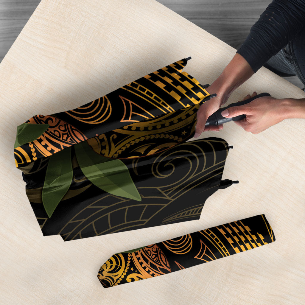 Hawaiian Mango Tribal Tattoo Umbrella Gold Pacific Traditional Pattern LT9 - Polynesian Pride