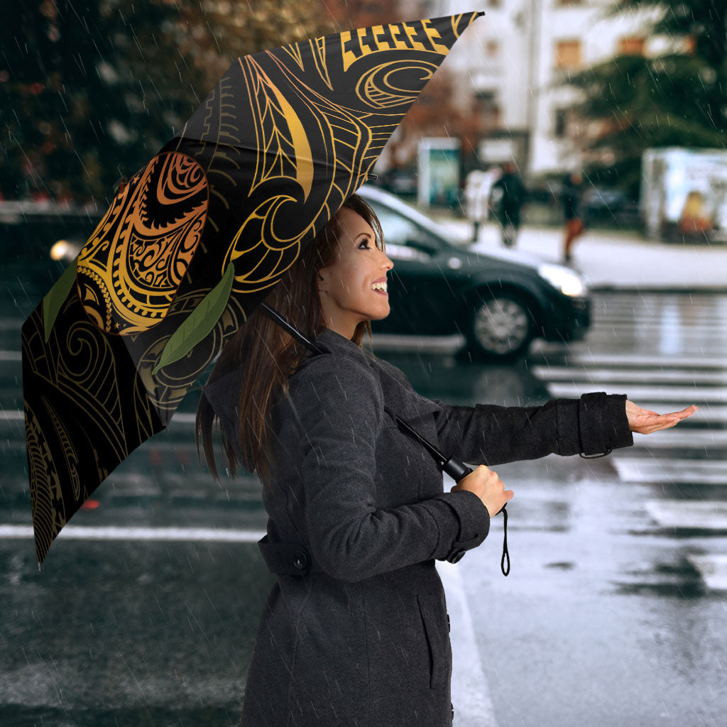 Hawaiian Mango Tribal Tattoo Umbrella Gold Pacific Traditional Pattern LT9 - Polynesian Pride