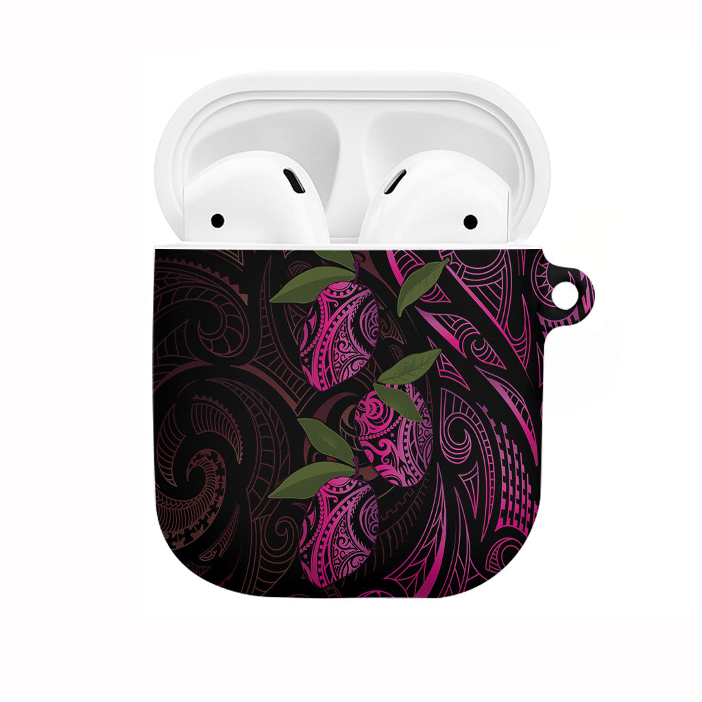 Hawaiian Mango Tribal Tattoo AirPods Case Pink Pacific Traditional Pattern LT9 Pink - Polynesian Pride