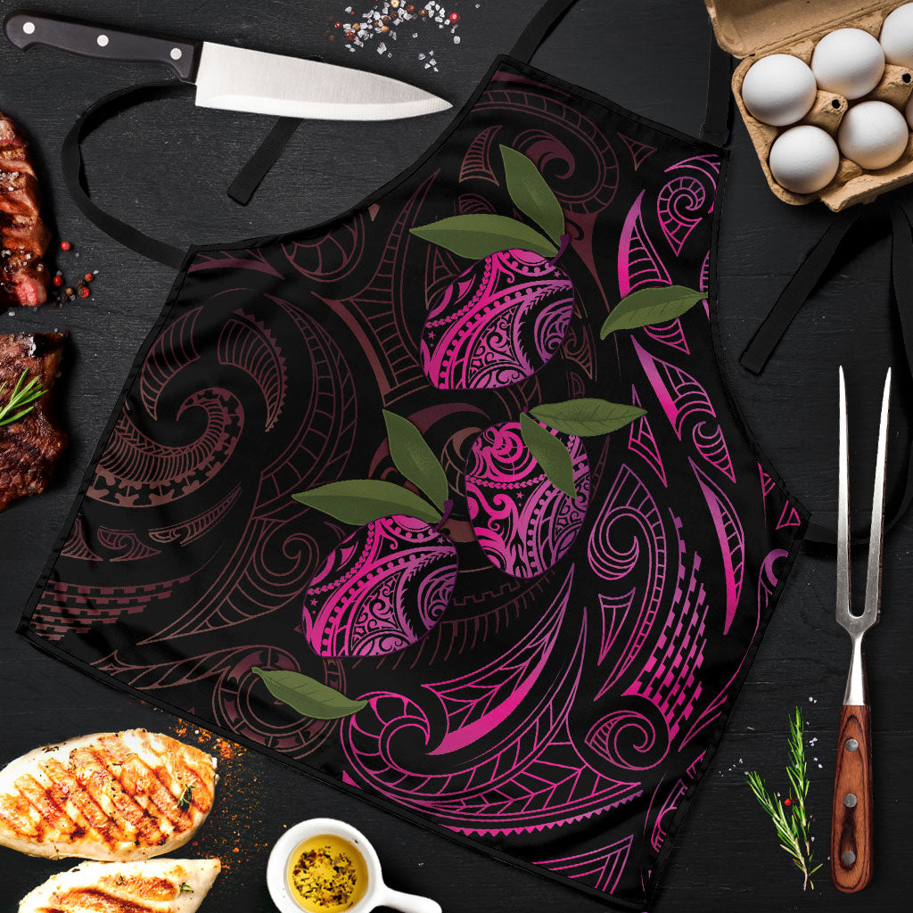 Hawaiian Mango Tribal Tattoo Apron Pink Pacific Traditional Pattern LT9 Pink - Polynesian Pride