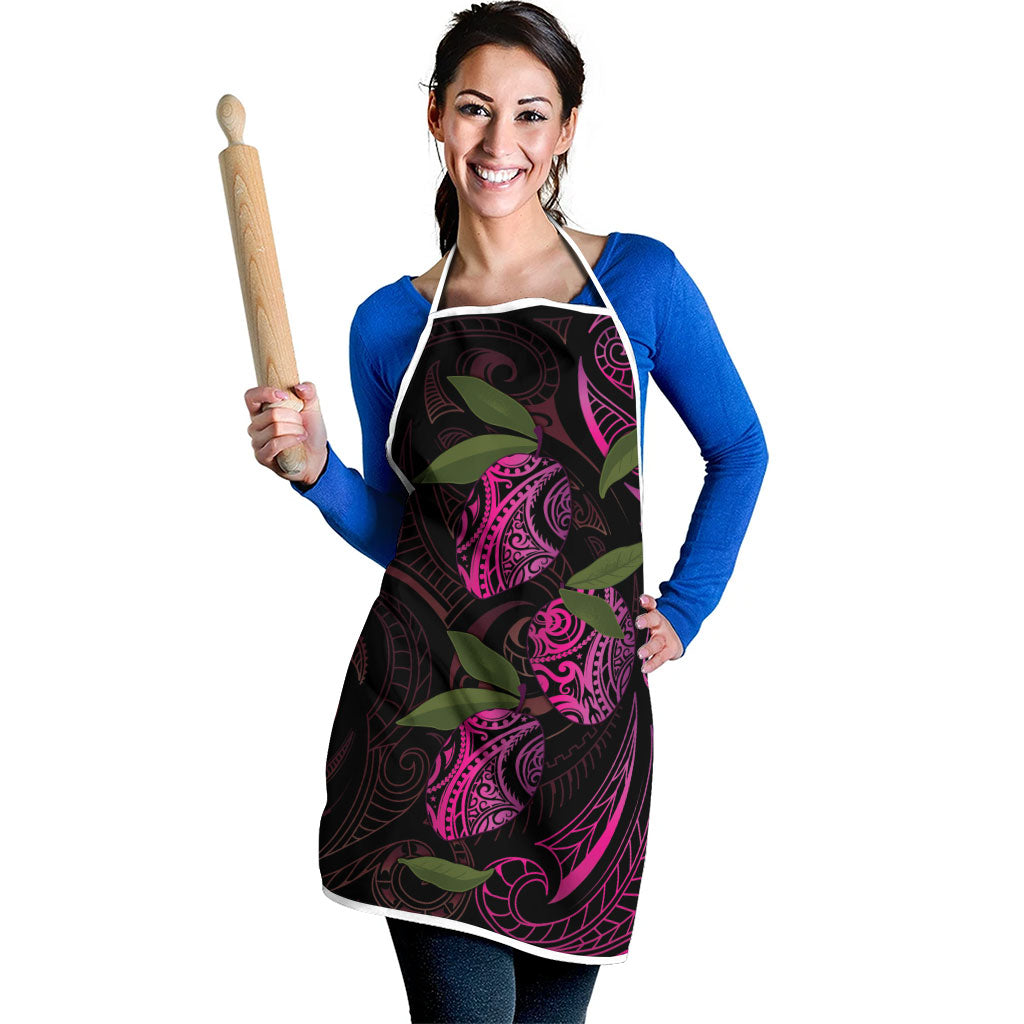 Hawaiian Mango Tribal Tattoo Apron Pink Pacific Traditional Pattern LT9 - Polynesian Pride