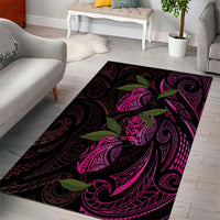 Hawaiian Mango Tribal Tattoo Area Rug Pink Pacific Traditional Pattern LT9 - Polynesian Pride