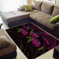 Hawaiian Mango Tribal Tattoo Area Rug Pink Pacific Traditional Pattern LT9 - Polynesian Pride