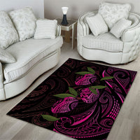 Hawaiian Mango Tribal Tattoo Area Rug Pink Pacific Traditional Pattern LT9 - Polynesian Pride