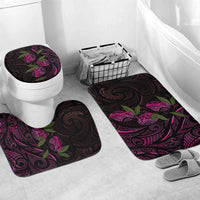 Hawaiian Mango Tribal Tattoo Bathroom Set Pink Pacific Traditional Pattern LT9 Mat Set Only (3 pcs) One Size Pink - Polynesian Pride