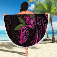 Hawaiian Mango Tribal Tattoo Beach Blanket Pink Pacific Traditional Pattern LT9 - Polynesian Pride