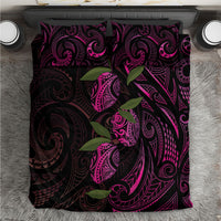 Hawaiian Mango Tribal Tattoo Bedding Set Pink Pacific Traditional Pattern LT9 Pink - Polynesian Pride
