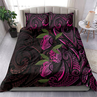 Hawaiian Mango Tribal Tattoo Bedding Set Pink Pacific Traditional Pattern LT9 - Polynesian Pride