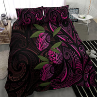 Hawaiian Mango Tribal Tattoo Bedding Set Pink Pacific Traditional Pattern LT9 - Polynesian Pride