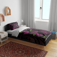 Hawaiian Mango Tribal Tattoo Bedding Set Pink Pacific Traditional Pattern LT9 - Polynesian Pride