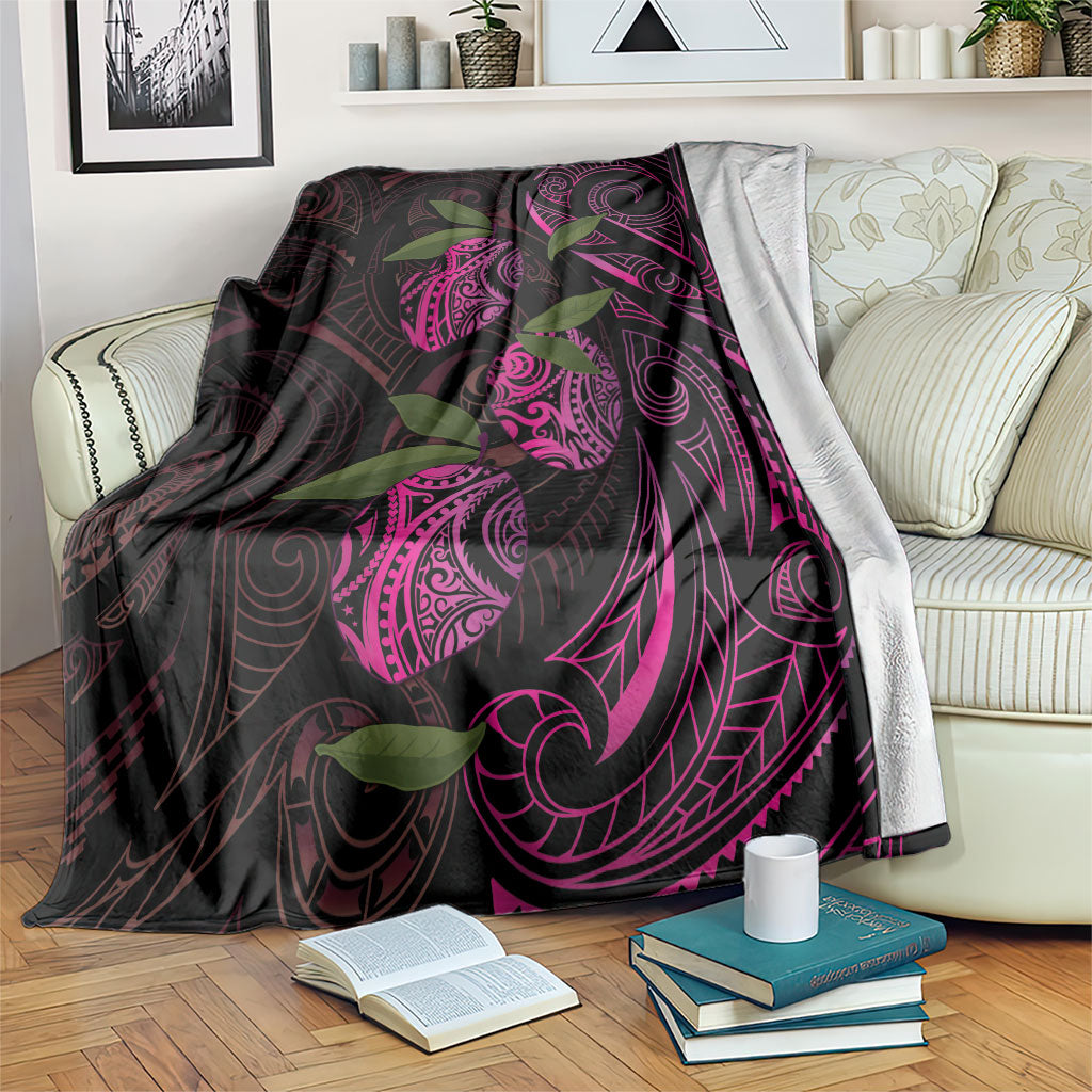 Hawaiian Mango Tribal Tattoo Blanket Pink Pacific Traditional Pattern LT9 Pink - Polynesian Pride