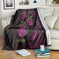 Hawaiian Mango Tribal Tattoo Blanket Pink Pacific Traditional Pattern LT9 Pink - Polynesian Pride
